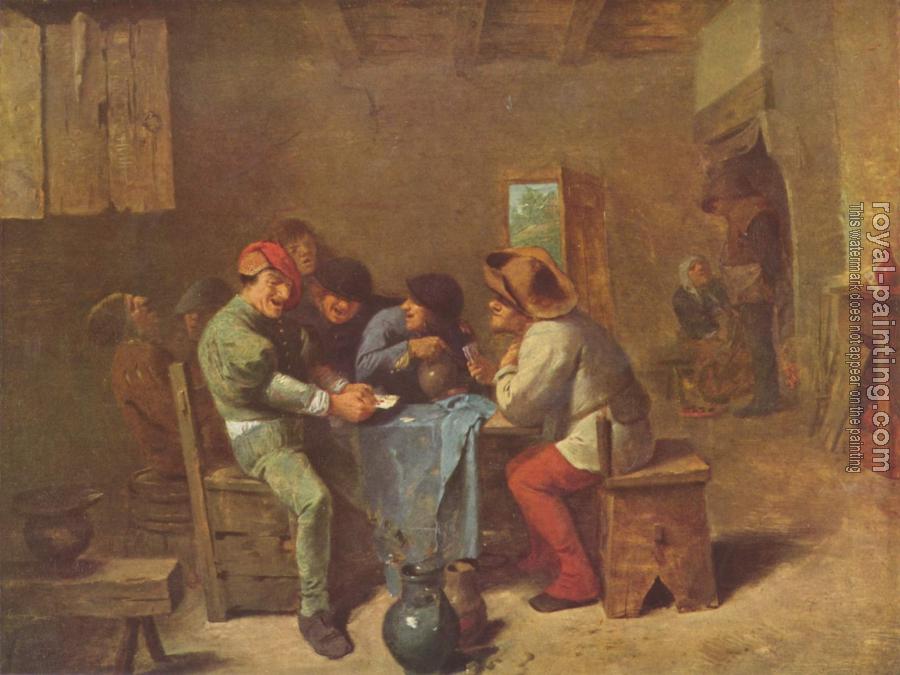Adriaen Brouwer : Peasants Playing Cards